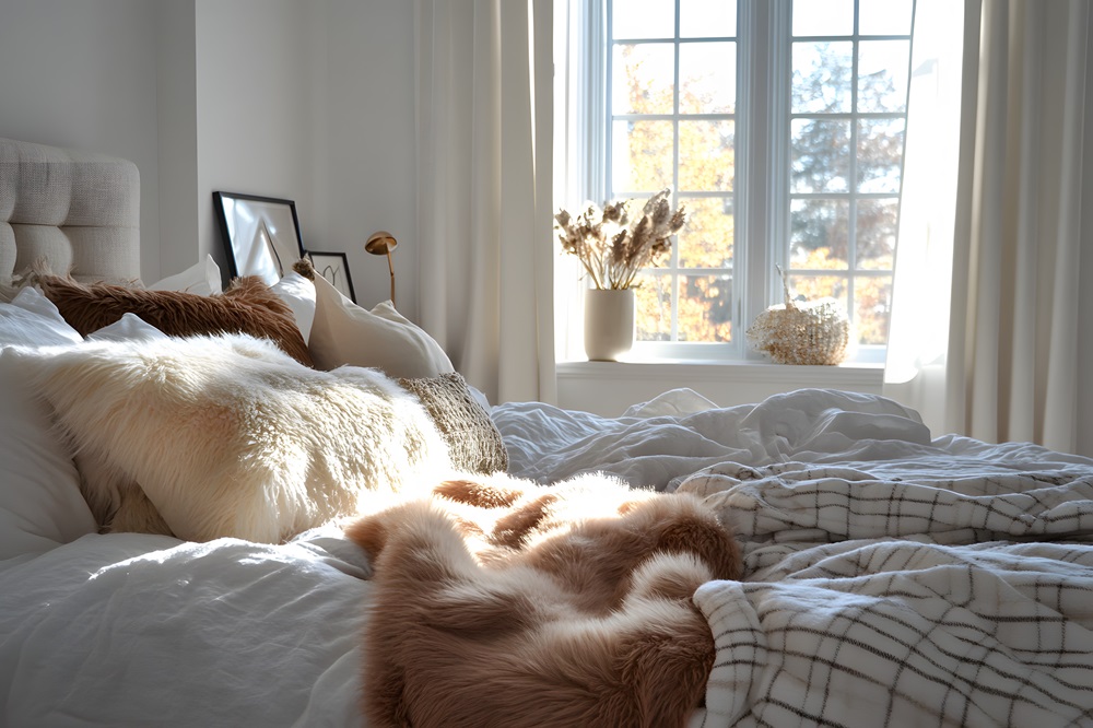 Jak urządzić sypialnię z pościelą w kratę? Inspiracje aranżacyjne