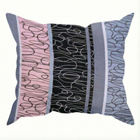 Poszewka flanela 40x40 | 127roz | szaro różowa | geometria