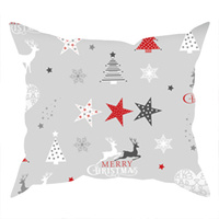 Poszewka bawełniana na jaśka 40x40 | 169szar | szara | świąteczna