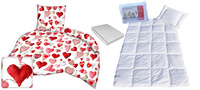Komplet 100x160 + 50x60 + prześcieradło jersey 80x160 073b-c