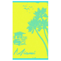 Ręcznik kąpielowy plażowy 100x160 miami żółty