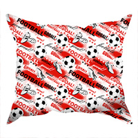 Poszewka bawełniana na jaśka 40x40 | 072red | czerwona | piłki