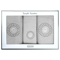 Komplet ręczników z bawełny egipskiej  na prezent Iluzja szara