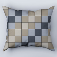 Poszewka z kory 50x60 | 309B3D | beżowa | krata 3D
