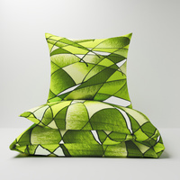 Pościel z kory 140x200 + 70x80 + 40x40 | 025zzi | zielona | geometryczny