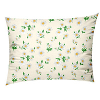 Poszewka z kory 40x40 | 274krem | kremowa | kwiaty stokrotki