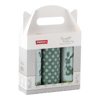 Komplet świątecznych ścierek kuchennych Szarak zielony