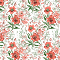 Prześcieradło z gumką do łóżeczka 40x90 bawełniane | 382Ncz | czerwone | kwiaty