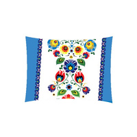 Poszewka bawełniana na poduszkę 50x70 | 419blue | niebieska | wzór łowicki