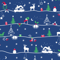 Prześcieradło na leżak do przedszkola | 327grn | granatowe | świąteczna renifery