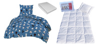Komplet 100x160 + 40x60 + prześcieradło jersey 80x160  189blue