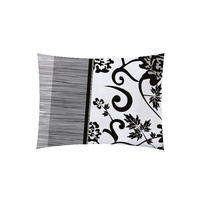 Poszewka z kory 50x60 | 412szary | szara | kwiaty