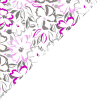 Apaszka bandamka bandana chustka | 012roz | biało fioletowa | kwiaty