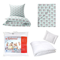 Zestaw pościeli 100x160 + 40x60 + prześcieradło we wzorze 80x160 | 050sza | biała | misie