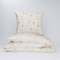 Pościel bawełniana 160x200 + 70x80 + 40x40 | 424bez | beżowa | gęsi i baletnice myszy