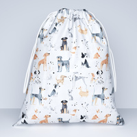 Worek na pościel do przedszkola żłobka | 288psy | beżowa | psy