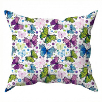 Poszewka bawełniana na poduszkę 50x60 | 184fio | kolorowa | motyle