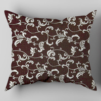 Poszewka z kory 50x60 | 193bra | brązowa | ornament