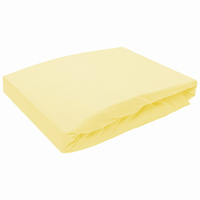 Prześcieradło bez gumki 160x220 Jersey Kremowe