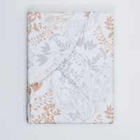 Prześcieradło z gumką do łóżeczka 40x90 bawełniane | 009bia | białe | powoje kwiaty