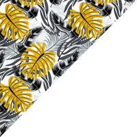 Apaszka bandamka bandana chustka | 349mio | czarno żółta | liście