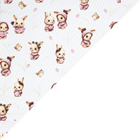 Apaszka bandamka bandana chustka | 228roz | biała | króliczki