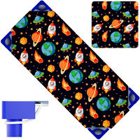 Prześcieradło na leżak do przedszkola | 202cie | granatowo pomarańczowe | planety kosmos