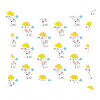 Poszewka bawełniana na poduszkę 50x80 | 182cytr | biało żólta | słonie