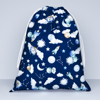 Worek szkolny na buty | 202ufo | granatowa | planety kosmos