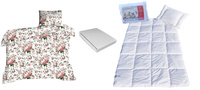 Komplet 100x160 + 50x60 + prześcieradło jersey 80x160 082róż