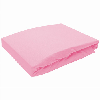 Prześcieradło bez gumki 160x220 Jersey Pudrowy