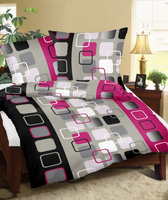 Różowa Pościel flanela 160x200 + poszewki na poduszkę 2*70x80 [097mal]