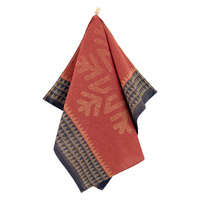 Ściereczka kuchenna świąteczna płatek śniegu czerwony