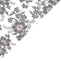 Apaszka bandamka bandana chustka | 116b-s | biało szara | kwiaty