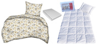 Komplet 100x160 + 50x60 + prześcieradło jersey 80x160 075zol