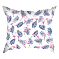 Poszewka bawełniana na jaśka 40x40 | 101granat | biało granatowa | flamingi