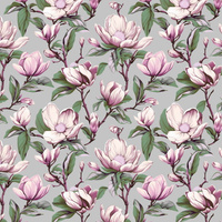 Worek szkolny na buty | 075fio | szaro wrzosowa | kwiaty jabłoni