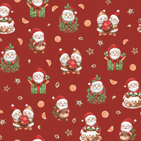 Worek na pościel do przedszkola żłobka | 002bor | bordowa | świąteczna Mikołaje