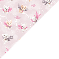 Apaszka bandamka bandana chustka | 288roz | różowa | pieski superbohater