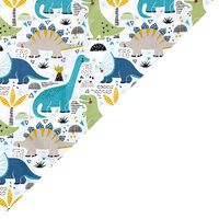 Apaszka bandamka bandana chustka | 411oli | niebiesko zielona | dinozaury