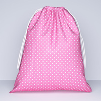 Worek szkolny na buty groszki róż