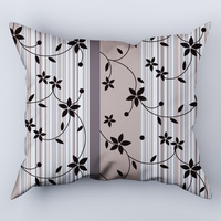 Poszewka flanela 70x80 | 057bra | beżowa | kwiaty
