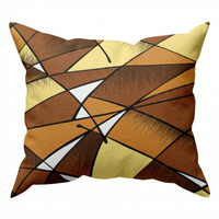 Poszewka z kory 40x40 | 025bbr | brązowa | geometryczny