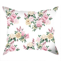 Poszewka bawełniana na jaśka 40x40 | 359bia | biała | kwiaty