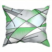 Poszewka z kory 40x40 | 025szary | szaro zielona | geometryczny