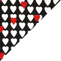 Apaszka bandamka bandana chustka | 330baw | czarna | serca