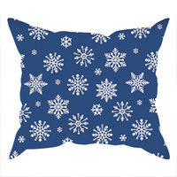 Poszewka bawełniana na jaśka 40x40 | 423grn | granatowa | świąteczna śnieżynki