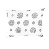Prześcieradło na leżak do przedszkola | 388bsz | biało szare | ornament