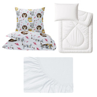 Zestaw pościeli  100x160 + 40x60 + prześcieradło jersey 80x160 | 181kol | kolorowa | indiański