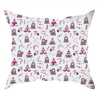 Poszewka bawełniana na jaśka 40x40 | 181wrz | szaro wrzosowa | tipi